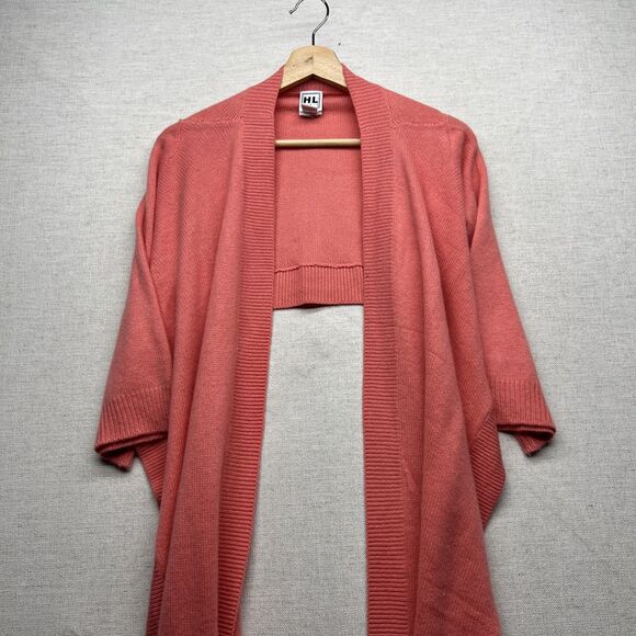 HL Paris + Herve Leger Cashmere Wrap Cardigan Pink Size XS/S Ladies Shrug - Picture 3 of 13
